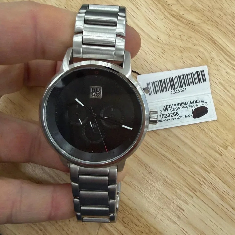 HUGO 1530266 Men's #DEFINE | Black Dial | Stainless Steel Watch NWT